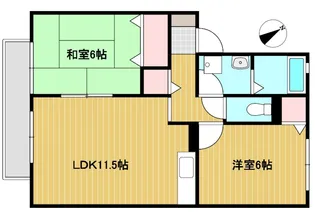 セジュール花水木 B【102号室】の間取り
