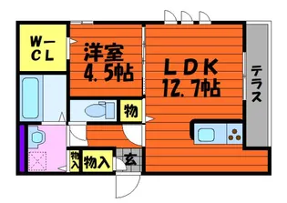 シェモア笹沖【2階】の間取り