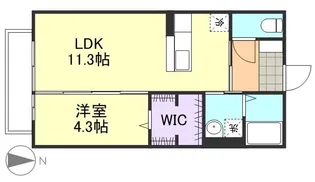 スカイシティ川入【1階】の間取り
