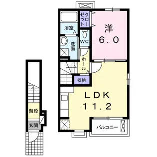 ラヴァンドB【2階】の間取り