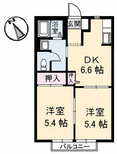 フレグランス佐野【1階】の間取り