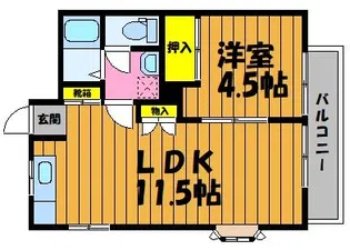 モントーレ堀南【202号室】の間取り