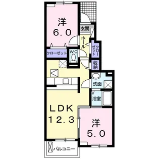 ピュアストリーム B【1階】の間取り