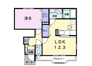 カサデルソレアード【1階】の間取り