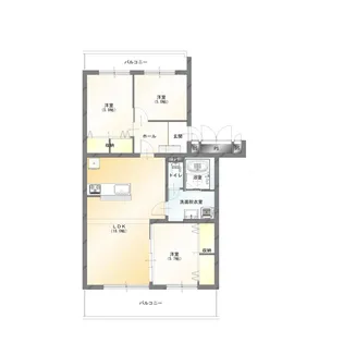 (仮)伊島住宅【B105号室号室】の間取り