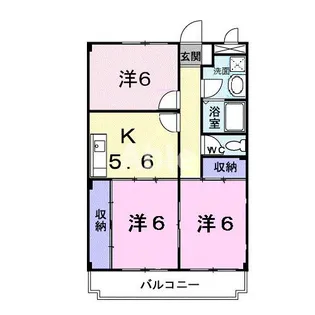 マリッチ溝渕Ⅰ【3階】の間取り