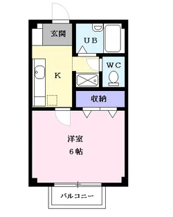 イグレック。楯 B【2階】の間取り