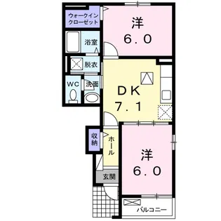 プラージュ【1階】の間取り