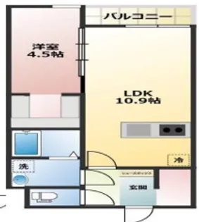 AKURA玉島【203号室】の間取り