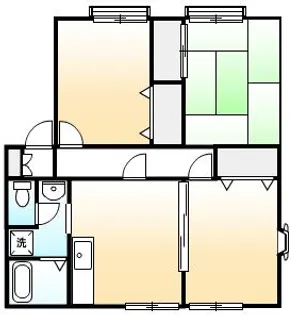 サンビレッジかねひらA・B・C【C201号室号室】の間取り