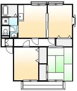 サンビレッジかねひらA・B・C【A202号室号室】の間取り