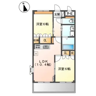 ランドマーク曙 弐番館【3階】の間取り