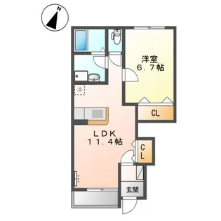 ビビエンダ【1階】の間取り
