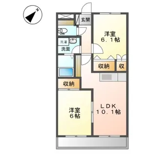 プロニティ オオフク弐番館【2階】の間取り