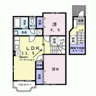 サンハイムA【2階】の間取り