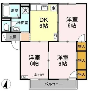 ハッピネス三宅 A棟【201号室】の間取り