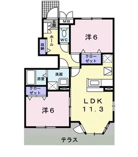 フレイムポニー C【1階】の間取り