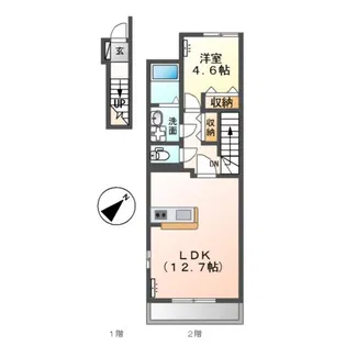 ミルキーウェイ酒津【2階】の間取り
