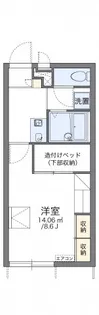 レオパレス希望【109号室】の間取り