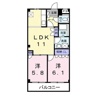 サンフィット【2階】の間取り