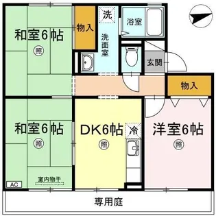 サリネージュ山手 E棟【1階】の間取り