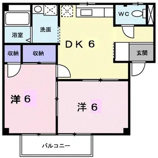 シティハイツ蘭【2階】の間取り