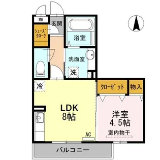 ヴィーブルF【3階】の間取り