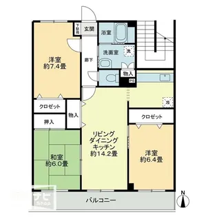 フォブール村上【2階】の間取り