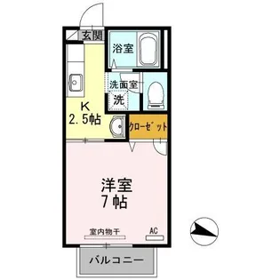 セフィラ美の浜【101号室】の間取り