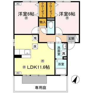 フォレスト A棟【1階】の間取り