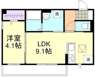 フォルティス四十瀬【1階】の間取り