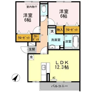 オッツ春日【3階】の間取り