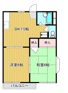 メゾン庭瀬 B棟【1階】の間取り