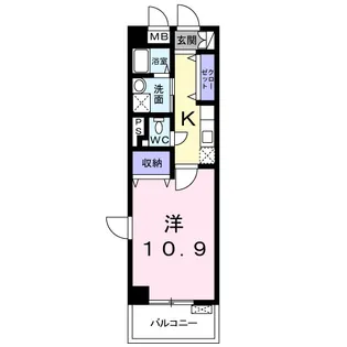 シャン ド フルール【3階】の間取り