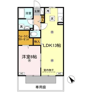 1LDKの間取り画像