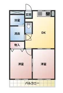 アーバンテラス北方【2階】の間取り