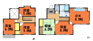 岡山県倉敷市中庄【一戸建】の間取り