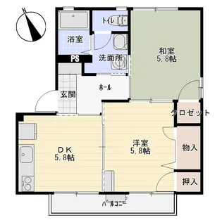 ボーネンA【1階】の間取り