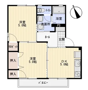 ボーネン B【1階】の間取り