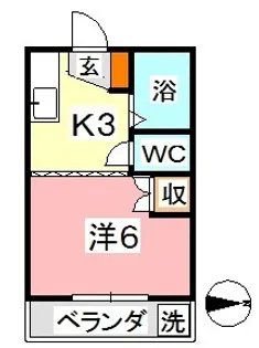 エクセレントハイム95【102号室】の間取り