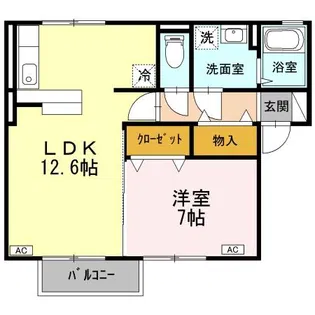 サンハイム撫川 B棟【2階】の間取り