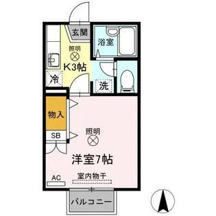 サンシャインパレス B棟【2階】の間取り