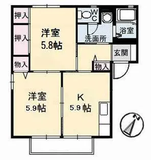 ハイム長田 A棟【1階】の間取り