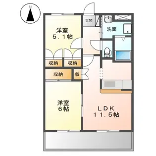 メイプルハウス【1階】の間取り