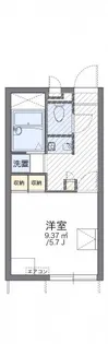 レオパレスピュア高松【108号室】の間取り