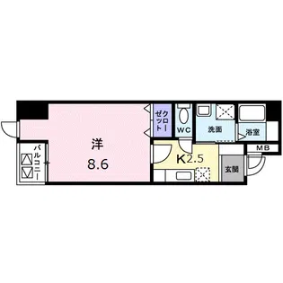 グレース栗林【3階】の間取り
