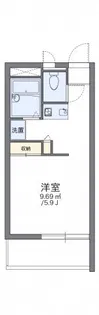 レオパレスフレア駅元町【3階】の間取り