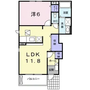 メゾン シャルマンB【1階】の間取り