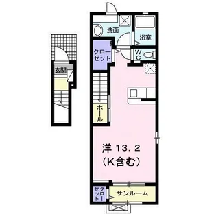 ベルフローラⅡ【2階】の間取り