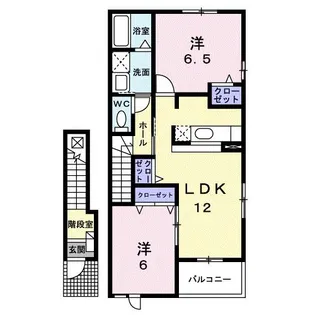 ラルジュグリーンD【2階】の間取り